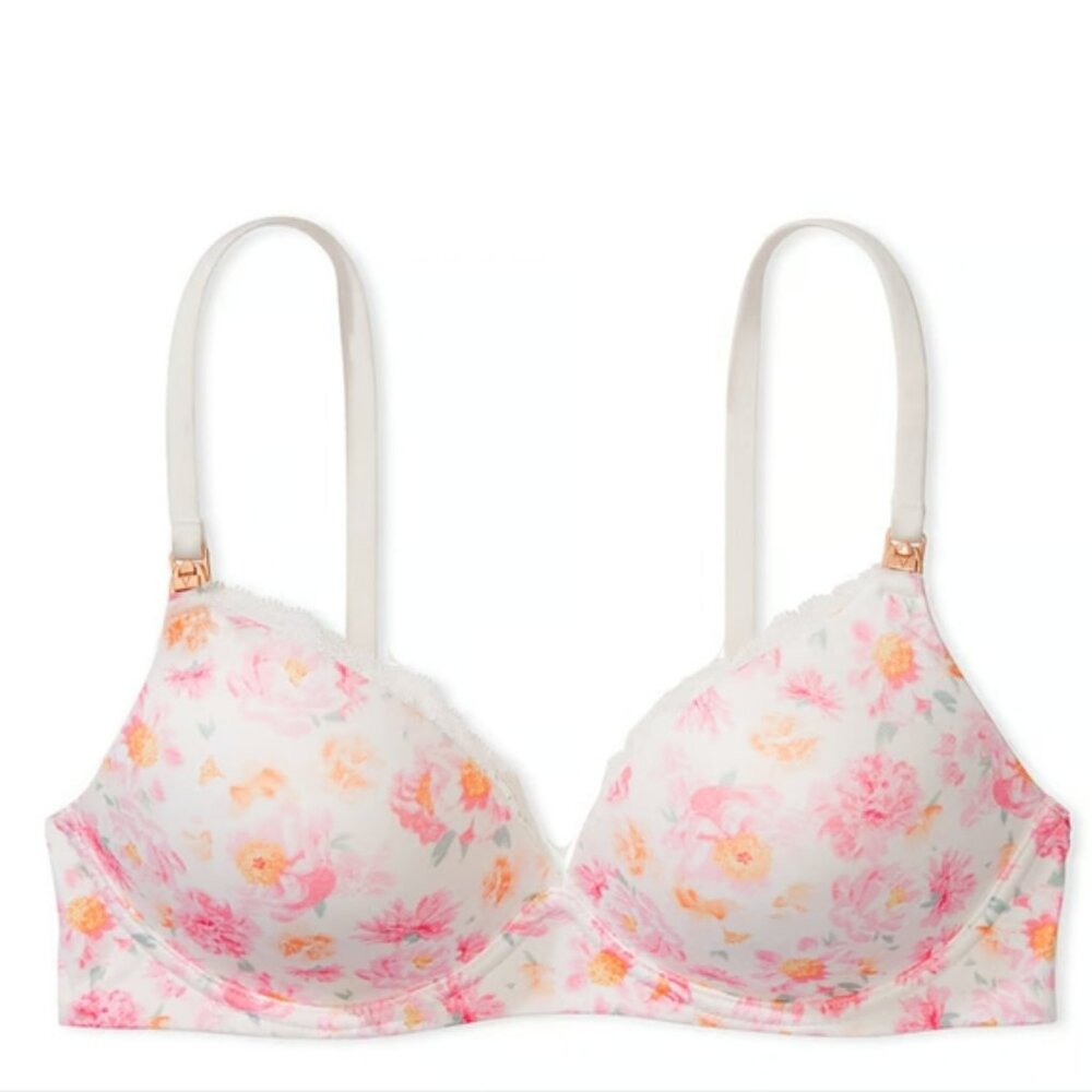 Victoria's Secret White Floral Push-Up Bra